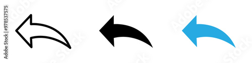 Undo icon thin line illustration