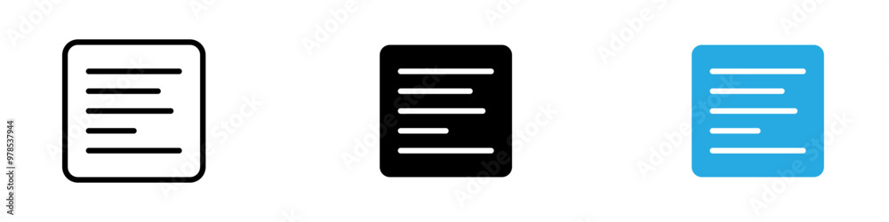 Align left icon thin line illustration Align left icon thin line illustration