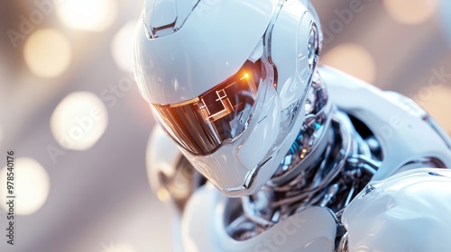 A futuristic robot with a sleek design and glowing elements, showcasing advanced technology and innovation in robotics.