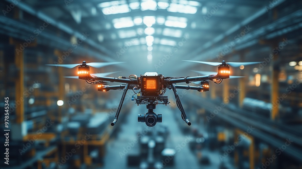 Drone Fly over factory Drone Fly over factory