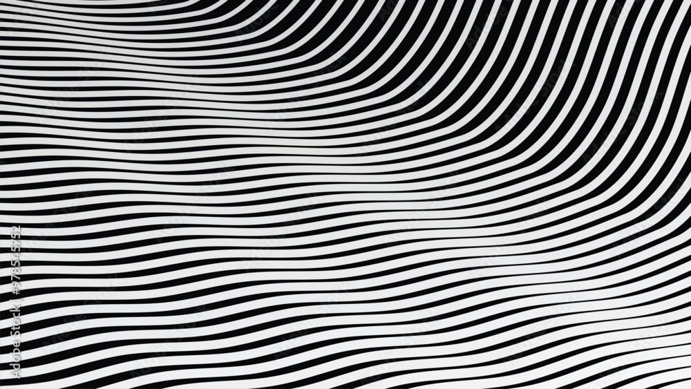 Black and white stripes wave pattern abstract background for backdrop or fabric style Black and white stripes wave pattern abstract background for backdrop or fabric style