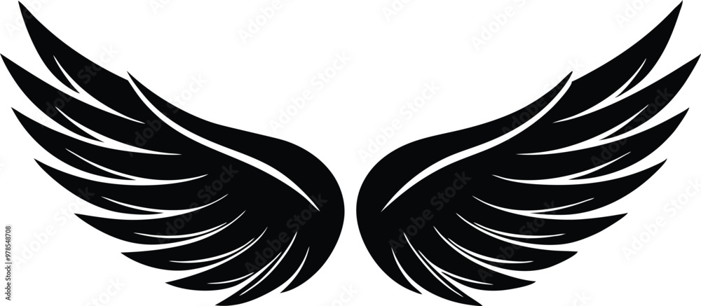 Beautiful wings illustration on white background vector image for designers
Beautiful wings illustration on white background vector image for designers