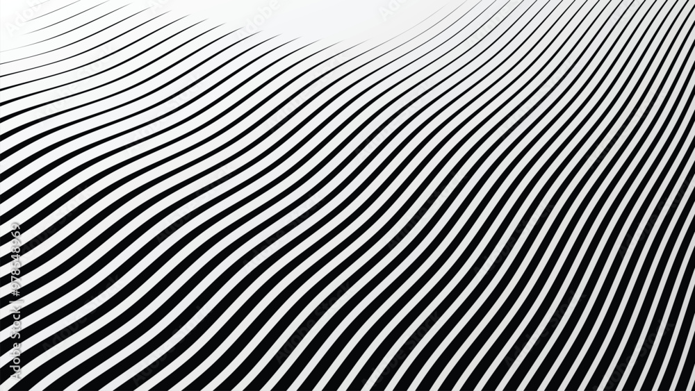Black and white stripes wave pattern abstract background for backdrop or fabric style Black and white stripes wave pattern abstract background for backdrop or fabric style