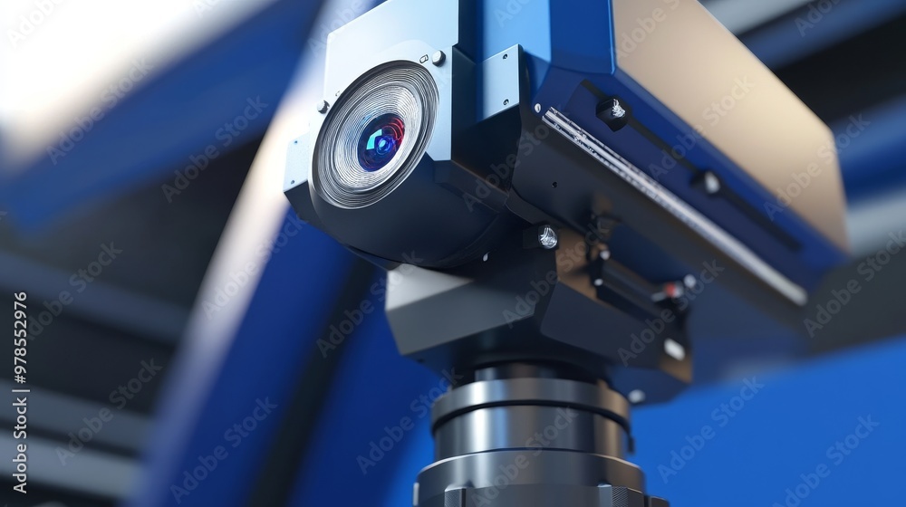 Close-up of a modern camera showcasing advanced technology and precision engineering in a professional setting. Close-up of a modern camera showcasing advanced technology and precision engineering in a professional setting.