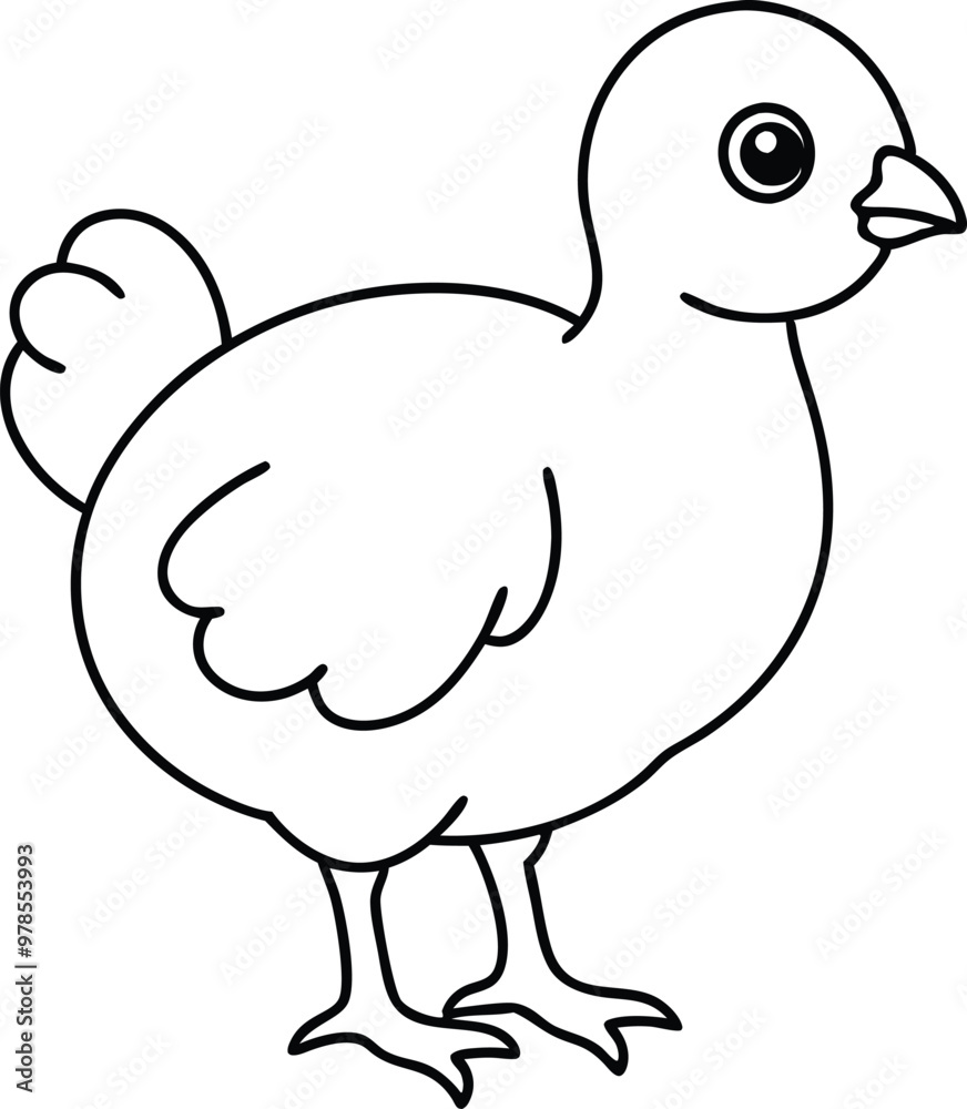 Obraz premium Tiny Turkey Chick Vector Design Kids Will Love 