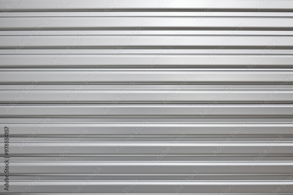 Metallic Silver Corrugated Metal Sheet Texture
