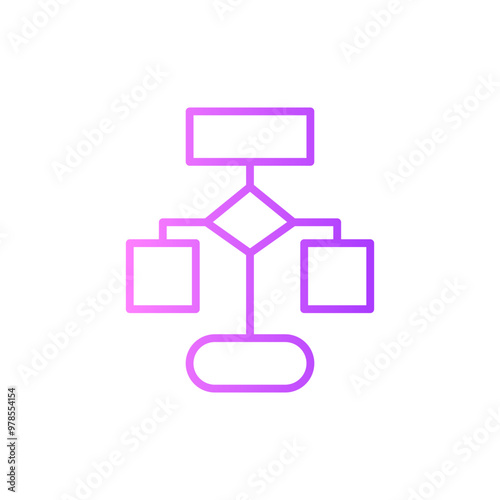 flowchart gradient icon