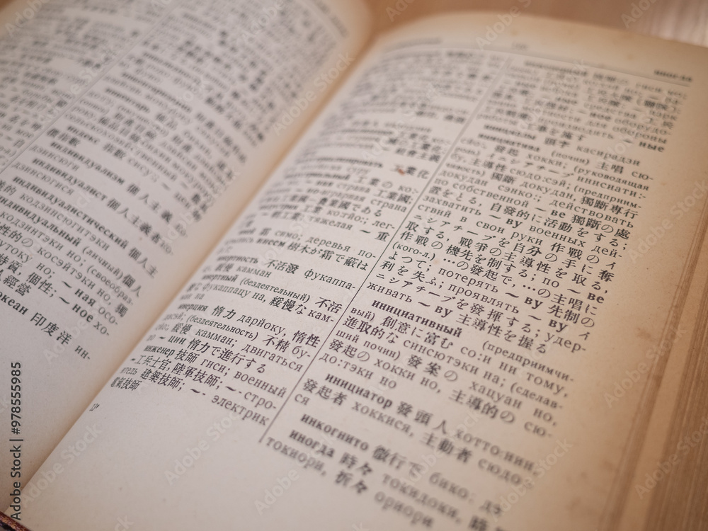 japanese-ukrainian word dictionary on the table in lviv japanese-ukrainian word dictionary on the table in lviv