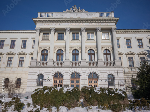 Bild auf Leinwand exterior of Lviv Polytechnic National University in winter time