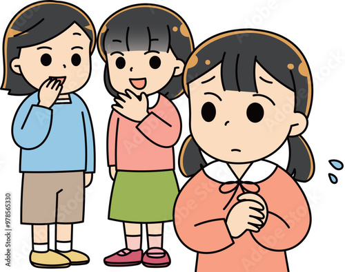 陰口を言われる女の子