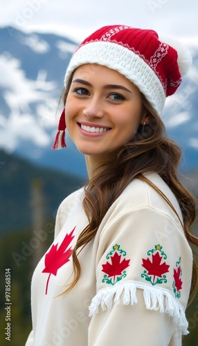 portrait of beautiful Canada woman