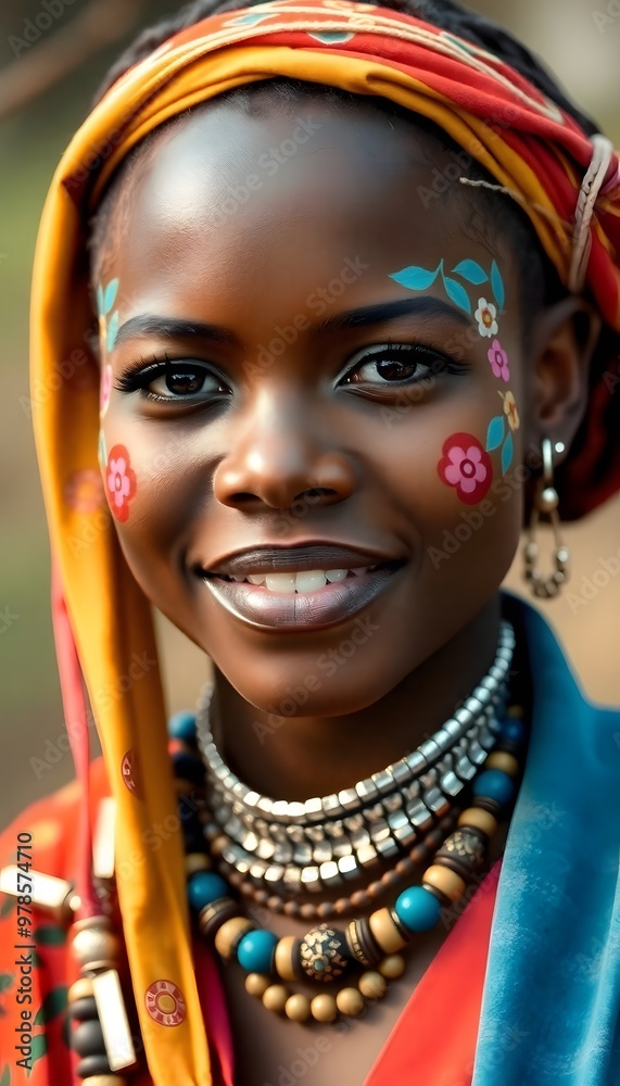 portrait of beautiful Kenya young woman portrait of beautiful Kenya young woman