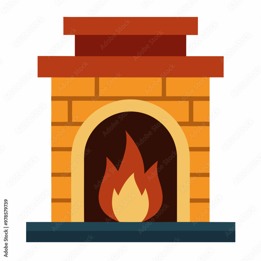 vector illustration of fireplace vector illustration of fireplace
