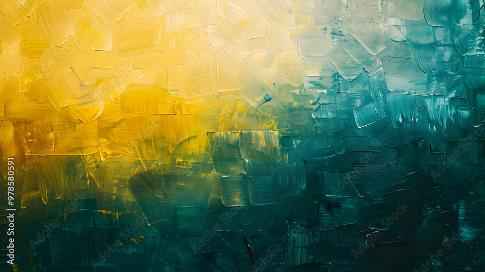 Obraz premium Gradient Yellow to Teal abstract background