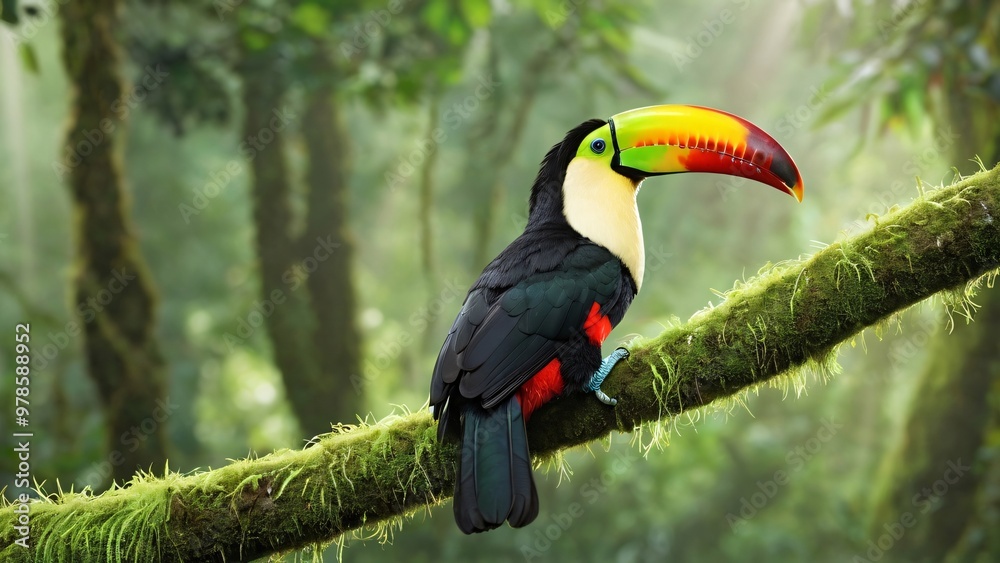 Obraz premium bird, toucan, beak, animal, tropical, hornbill