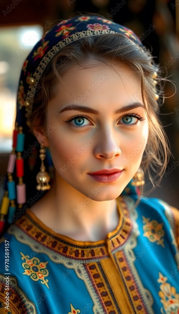 portrait of beautiful Uzbekistan young woman portrait of beautiful Uzbekistan young woman
