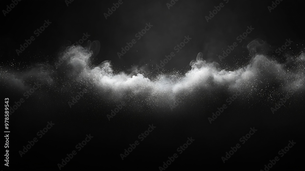 Obraz premium Abstract Black Dusty Background Texture : Generative AI