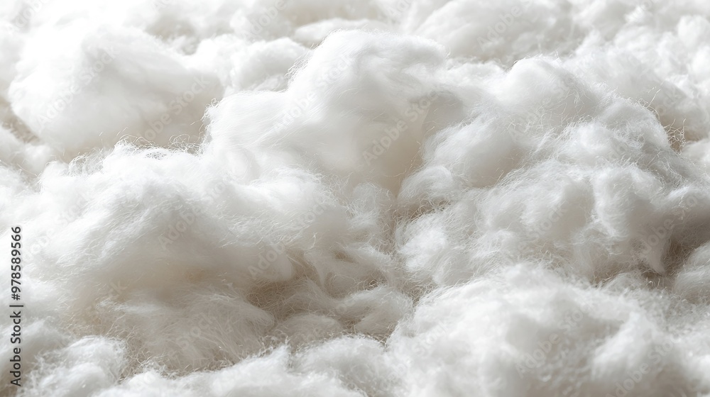 White Cotton Wool Background : Generative AI White Cotton Wool Background : Generative AI