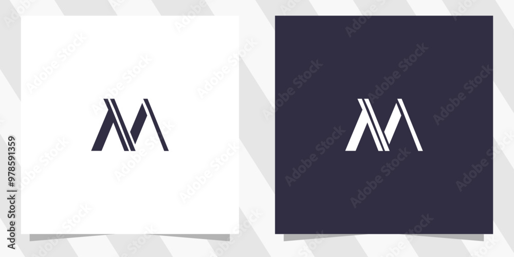 letter mv vm logo design vector letter mv vm logo design vector