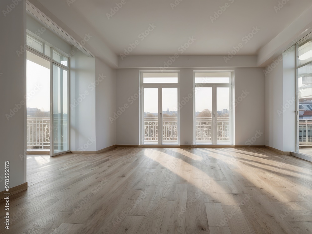 custom made wallpaper toronto digitalEmpty Room with Hardwood Floors and Large Windows
