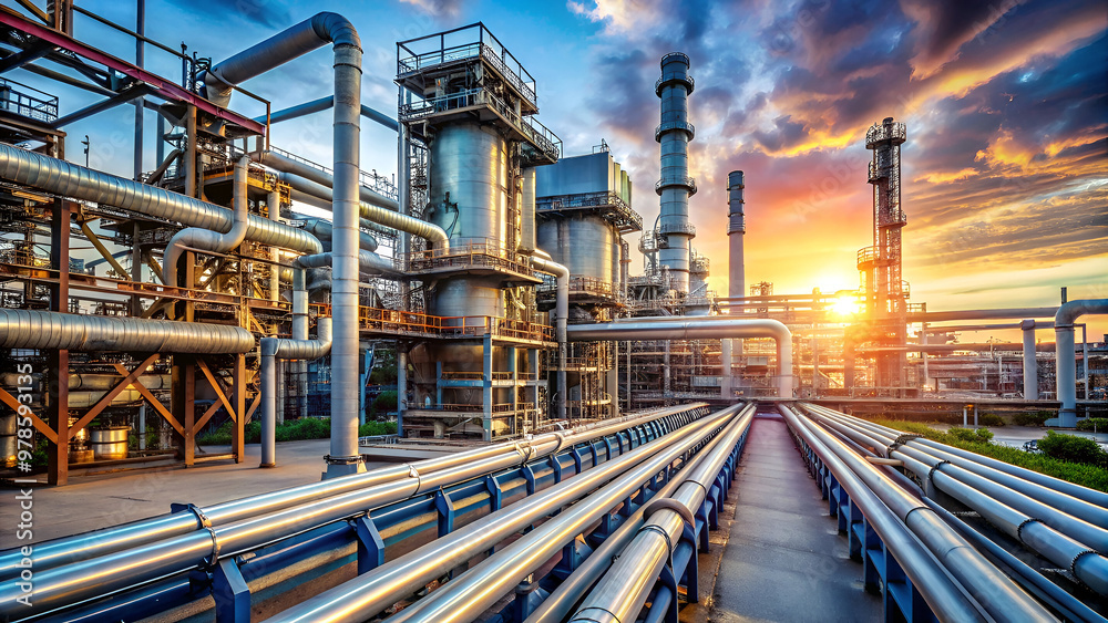 oil refinery factory paip line - Generative AI oil refinery factory paip line - Generative AI