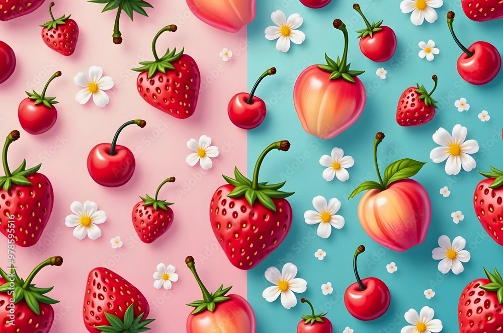 seamless background with strawberries seamless background with strawberries