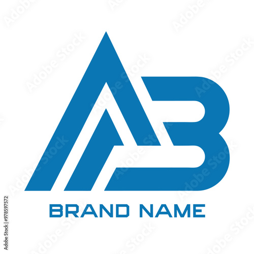 AB ab letter design logo logotype icon concept with serif font and classic elegant style look vector illustration.