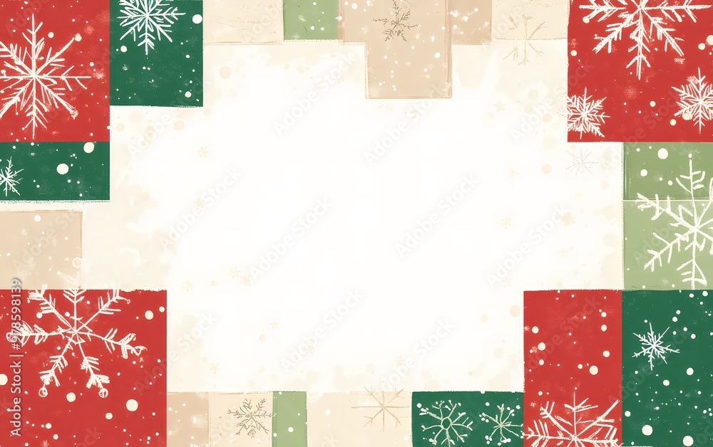 Christmas card with snowflakes.