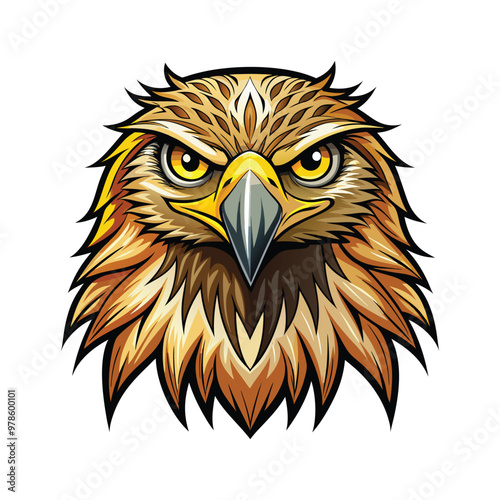 eagle head isolated on white