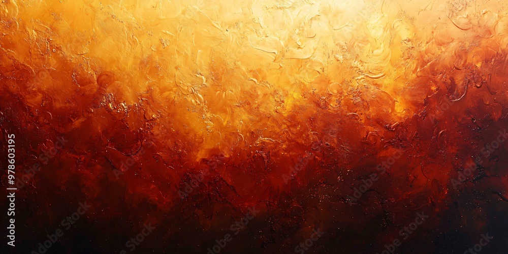 Obraz premium A warm, abstract gradient background in burnt orange and amber, perfect for Thanksgiving and Halloween designs with copy space for text overlay.