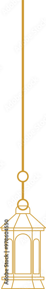 Islamic Hanging Lantern Outline Islamic Hanging Lantern Outline