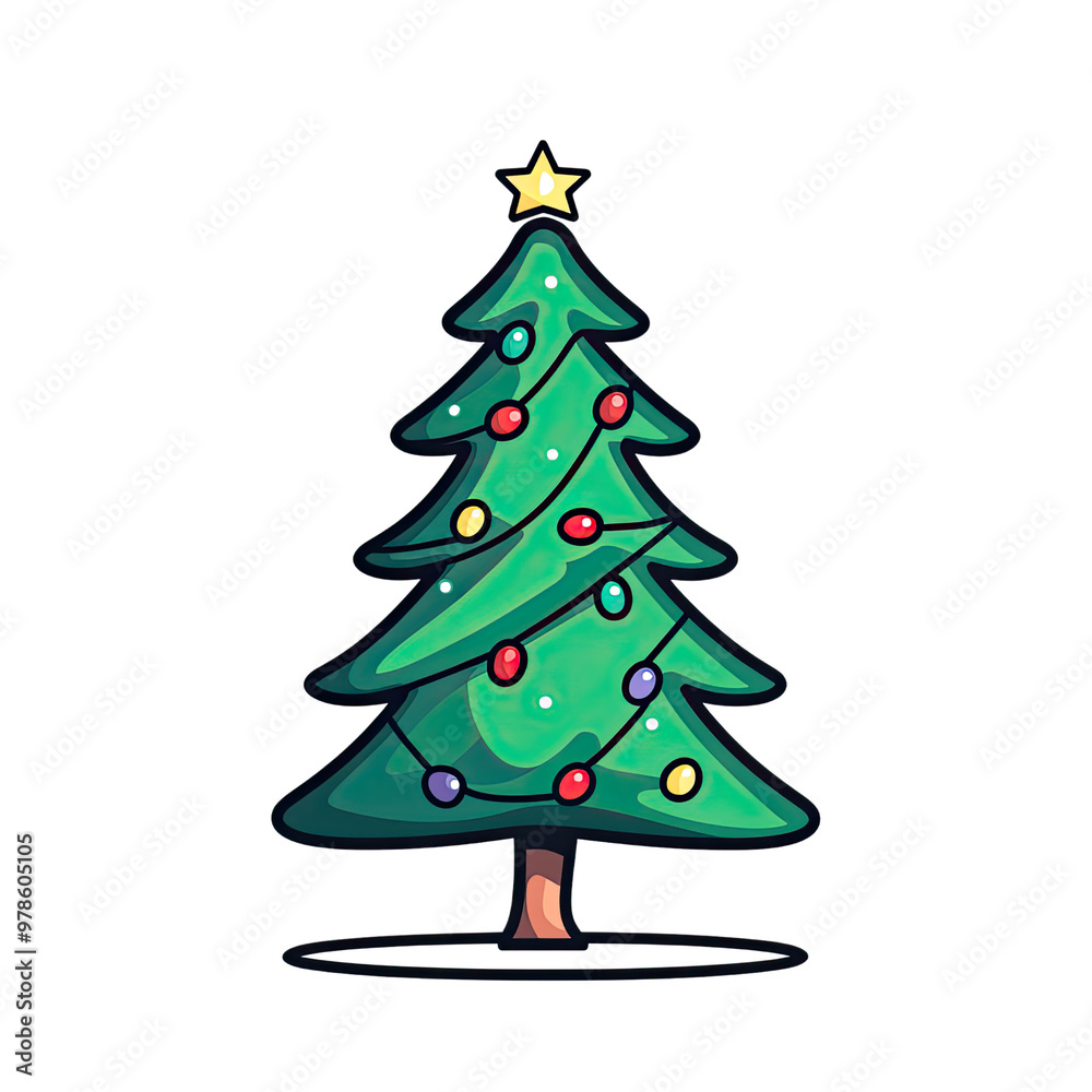 Christmas Tree And Decoration isolated on Transparency Background, Generative AI Christmas Tree And Decoration isolated on Transparency Background, Generative AI