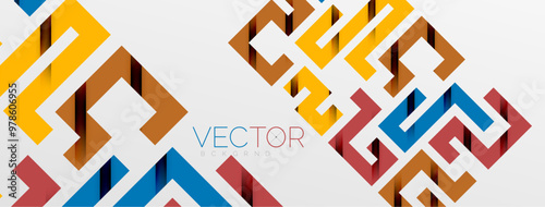 Color bend lines with shadow texture effect. Vector Illustration For Wallpaper, Banner, Background, Card, Book Illustration, landing page