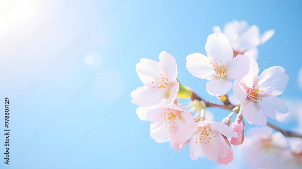 A serene spring scene of cherry blossoms on a branch, each petal detailed, set against a cloudless sky, capturing the fleeting beauty of nature A serene spring scene of cherry blossoms on a branch, each petal detailed, set against a cloudless sky, capturing the fleeting beauty of nature