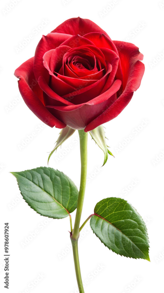 Fototapeta premium Rose Flower Isolated on Transparent Background for Elegant Design