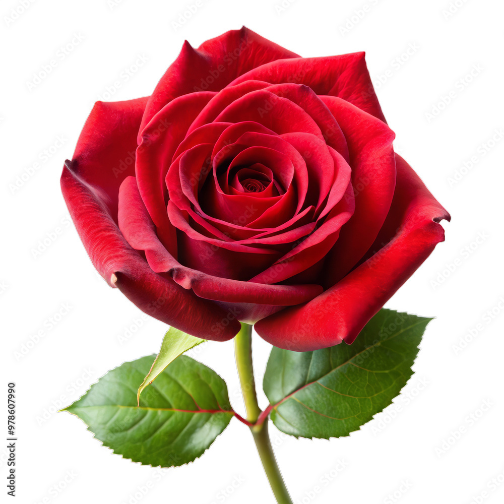 Fototapeta premium Rose Flower Isolated on Transparent Background for Elegant Design