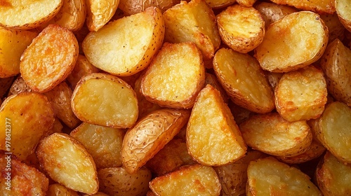 Fried Potatoes Background : Generative AI photo