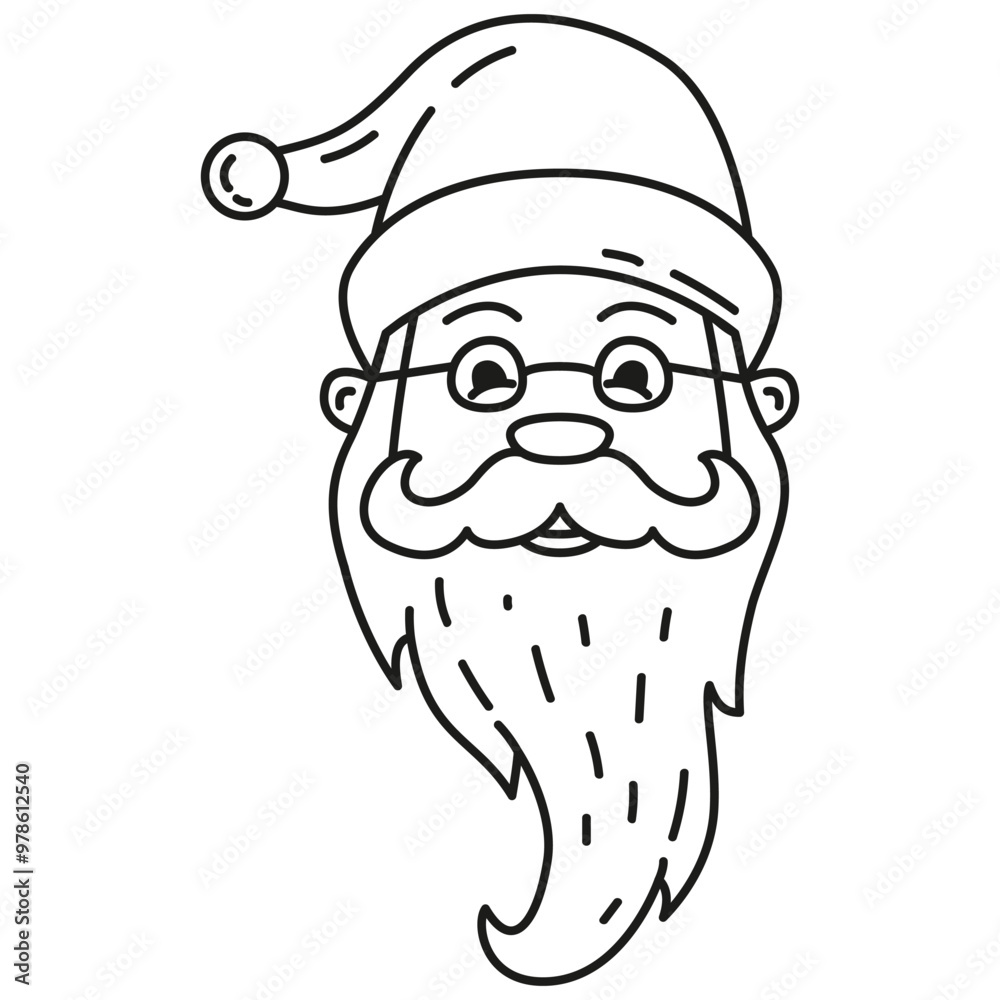 Santa Claus face.Santa claus line art.Doodle sketch icon. Christmas outline vector.New year decoration. Winter holidays. Saint Nicholas. Santa Claus face.Santa claus line art.Doodle sketch icon. Christmas outline vector.New year decoration. Winter holidays. Saint Nicholas.