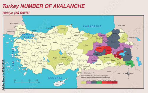 Türkiye Çığ Sayı Haritası, illüstratör
