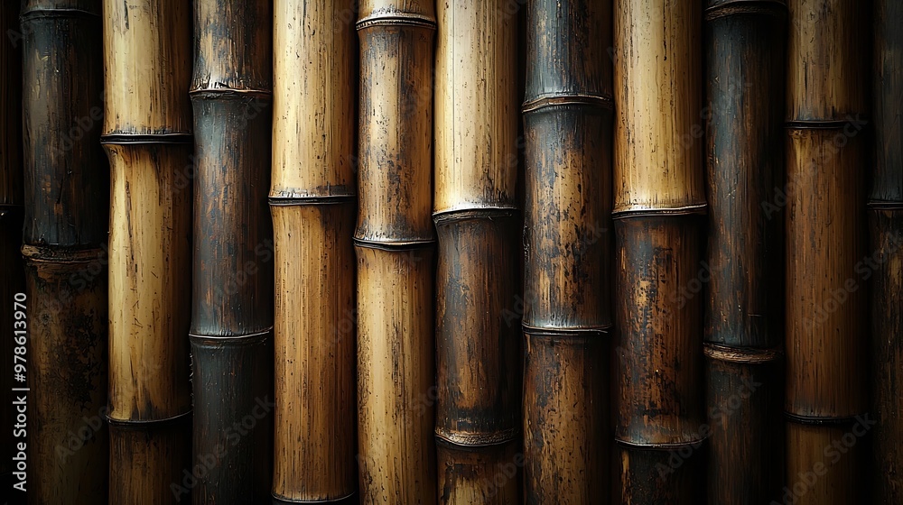Bamboo Wooden Board Background Texture : Generative AI Bamboo Wooden Board Background Texture : Generative AI