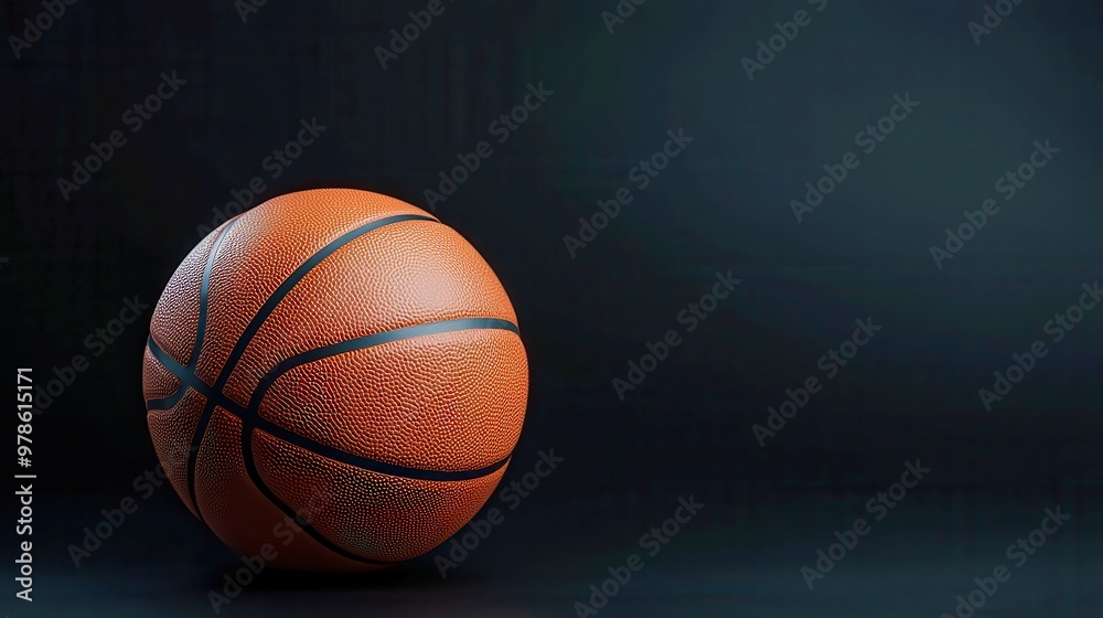 Basketball on Black Background, a dynamic display of a basketball captured on a sleek black surface, showcasing its vibrant colors and textured details in a minimalistic setting. Basketball on Black Background, a dynamic display of a basketball captured on a sleek black surface, showcasing its vibrant colors and textured details in a minimalistic setting.