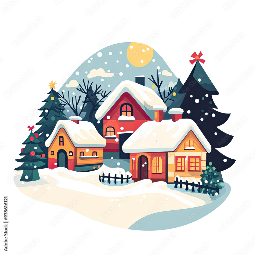 Fototapeta premium Christmas Tree And Decoration isolated on Transparency Background, Generative AI