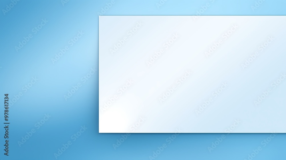 White Sheet of Paper on a Blue Background White Sheet of Paper on a Blue Background