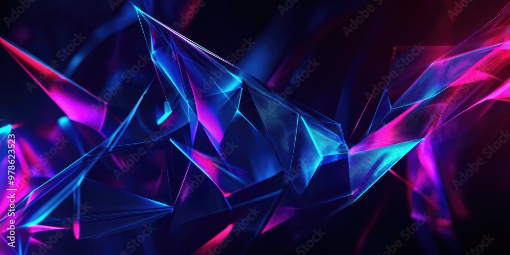Neon Purple and Blue Streaks in Dark Geometric Background, Abstract Futuristic Design for Website Header Neon Purple and Blue Streaks in Dark Geometric Background, Abstract Futuristic Design for Website Header