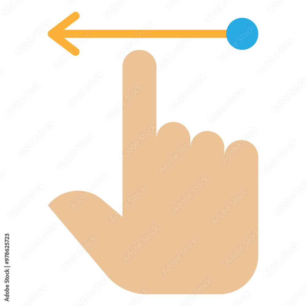 Obraz premium Drag Left Gesture