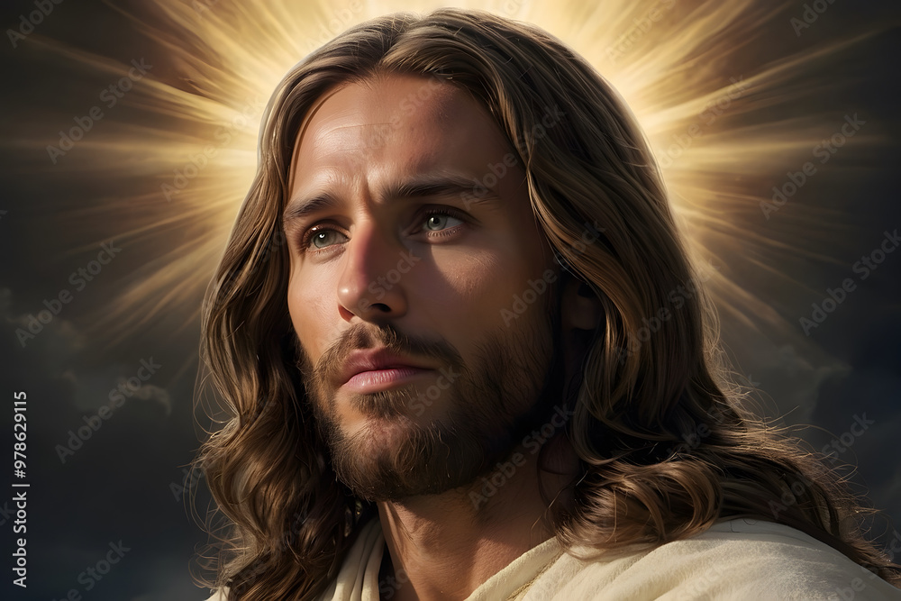 Jesus Christ, the savior of mankind and the son of God, stock portrait Jesus Christ, the savior of mankind and the son of God, stock portrait