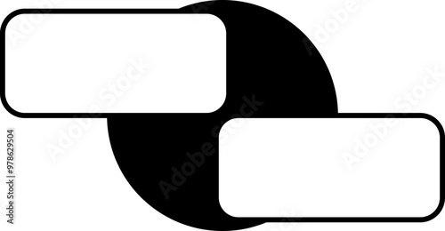 infographic mindmap chart 2 points outline