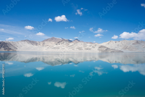 Reflection of Pure Lake Water in the Pamir Plateau, Xinjiang, China