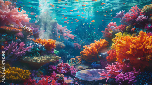 coral reef in sea