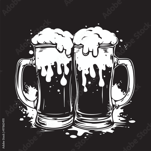 Beer event vector, beer drink vector, artisan beer